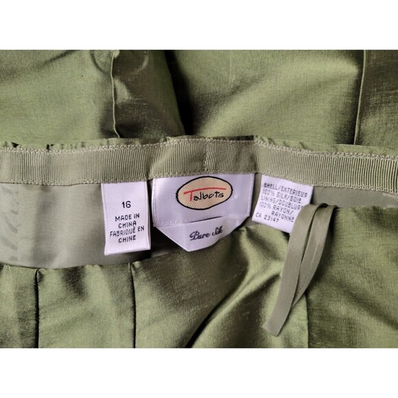 Talbots Womens Green Silk Pant Suit 14/16 - Picture 12 of 14